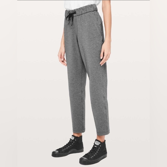 lululemon athletica Other - Lululemon On The Fly Pant *27" Heathered Black Sz 12